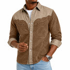 Acid-Wash Long-Sleeve Denim Shirt