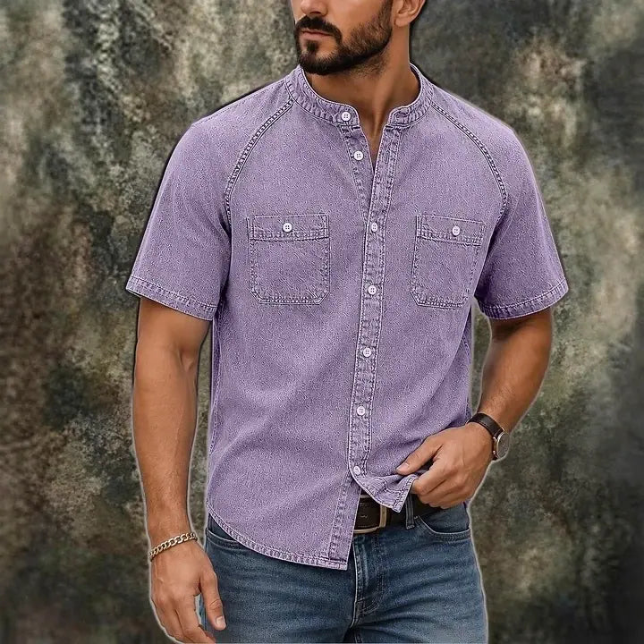 Washed Short-Sleeve Shirt