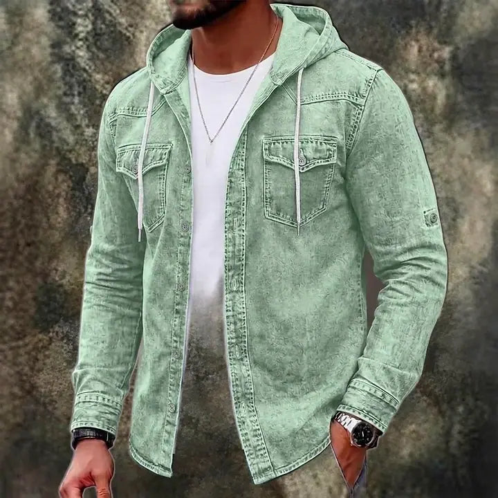 Long-Sleeve Denim Shirt