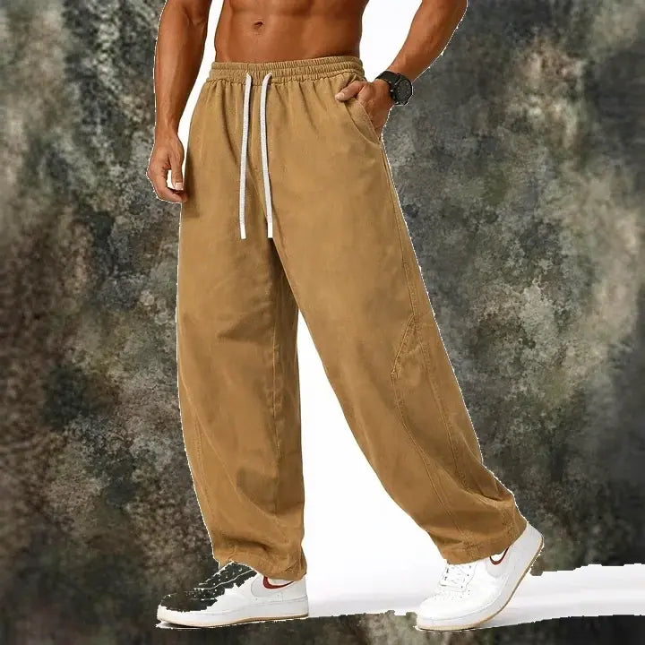 Acid-Wash Drawstring Pants