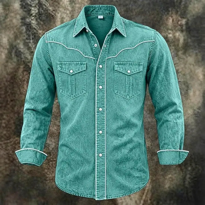 Acid-Wash Long-Sleeve Shirt
