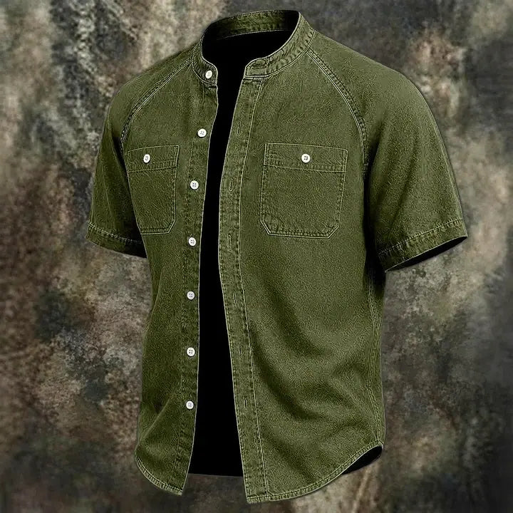 Washed Short-Sleeve Shirt