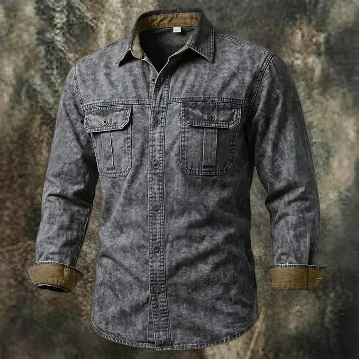Long-Sleeve Denim Shirt