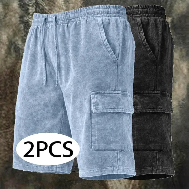 Acid-Wash Shorts