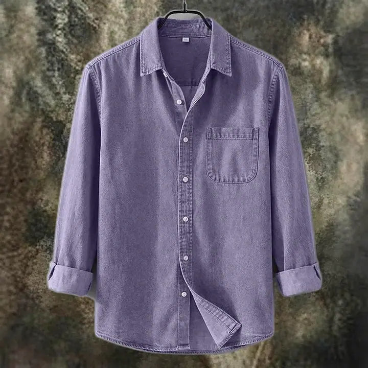 Acid-Wash Long-Sleeve Shirt