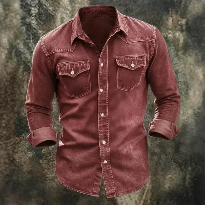 Garment-Dyed Long-Sleeve Shirt