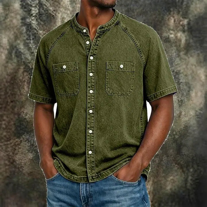 Washed Short-Sleeve Shirt