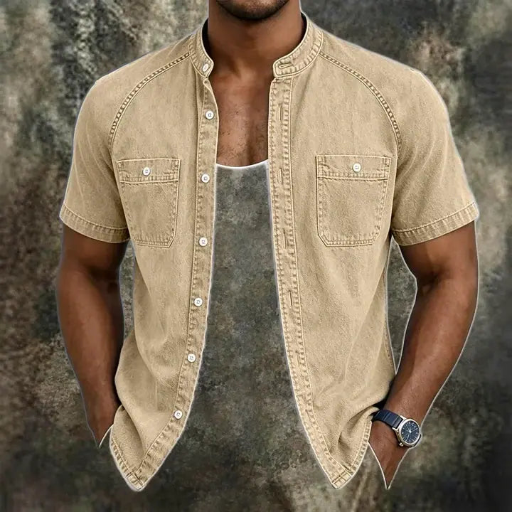 Washed Short-Sleeve Shirt