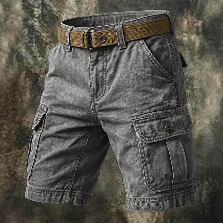 Acid-Wash Cargo Shorts