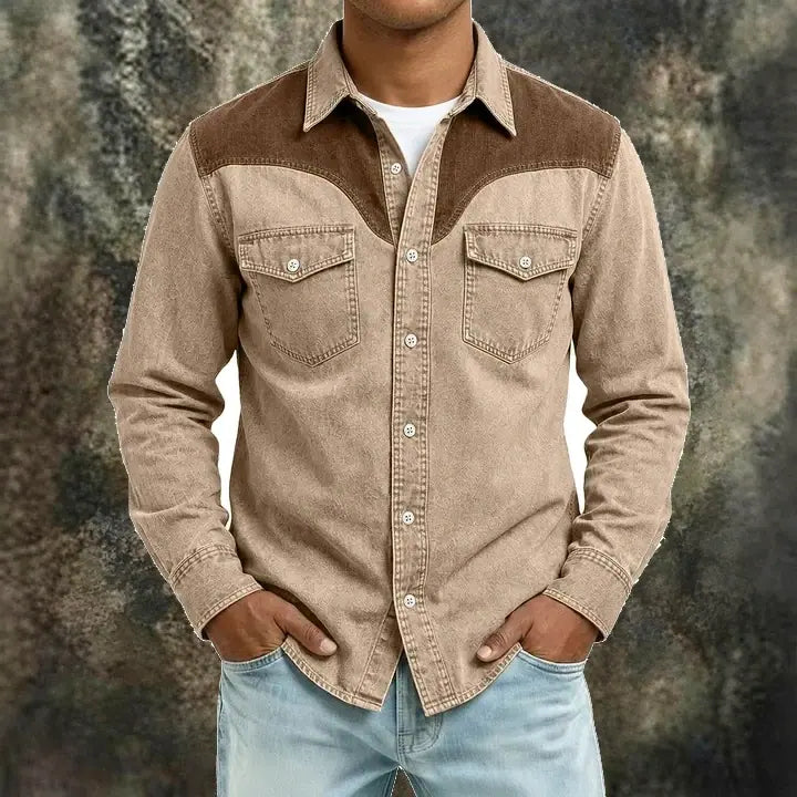 Long-Sleeve Denim Shirt