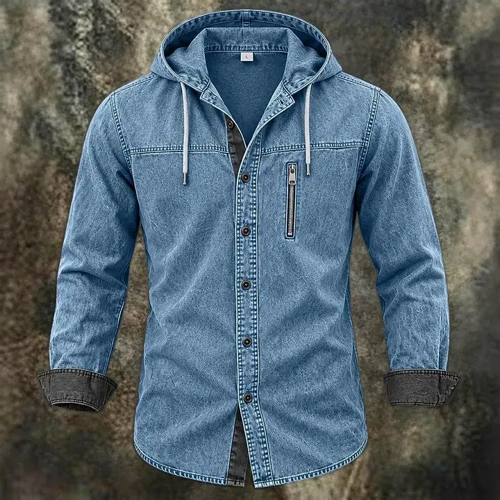 Color-Block Garment-Dyed Shirt
