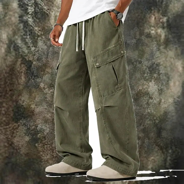 Drawstring Cargo Jeans
