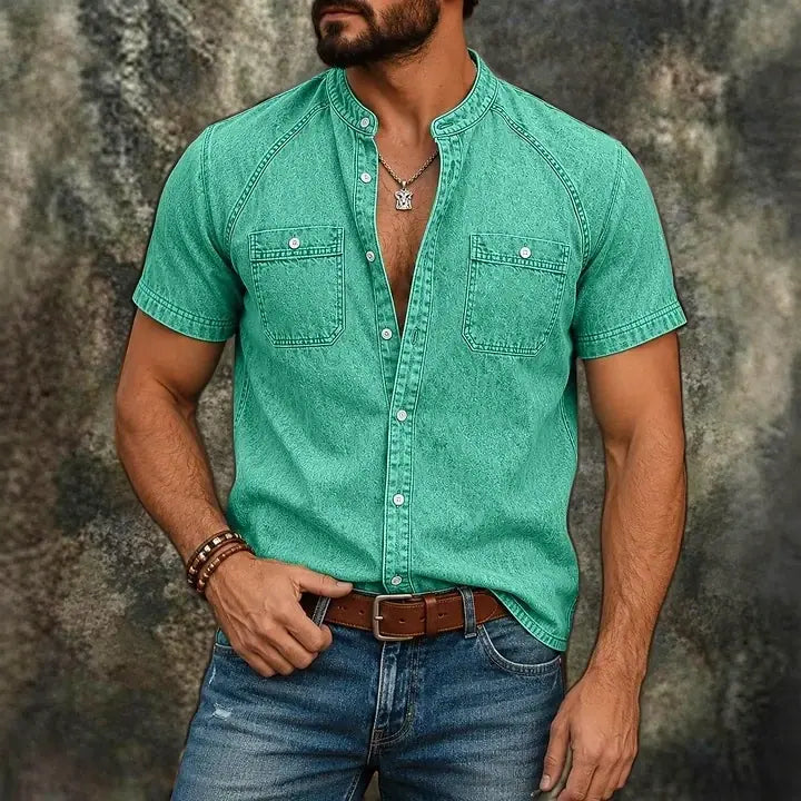 Washed Short-Sleeve Shirt