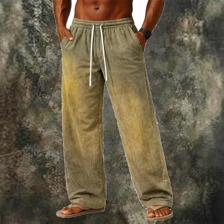 Acid-Wash Drawstring Pants
