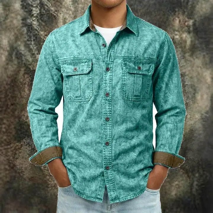 Long-Sleeve Denim Shirt