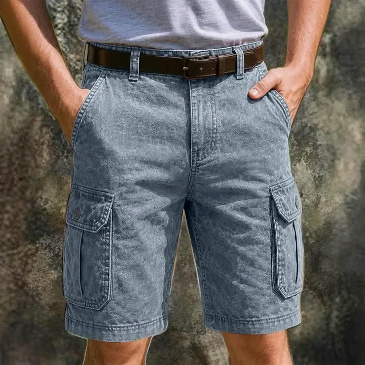 Acid-Wash Cargo Shorts