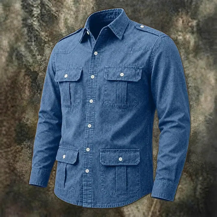 Long-Sleeve Denim Shirt