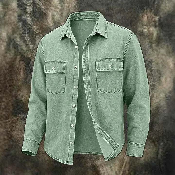 Long-Sleeve Denim Shirt